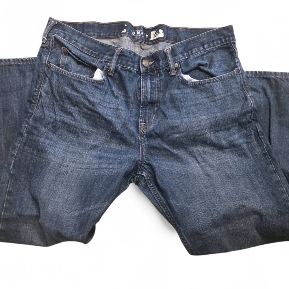 Old Navy Men's Dark Blue Relaxed Jeans 38x30